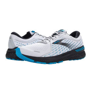 Brooks Men White Atomic Blue Adernaline GTS Running Shoes 21 Size 15